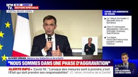 Olivier Véran: "À date, il n'y a pas lieu de basculer" Lille, Grenoble, Lyon, Saint-Étienne et Toulouse "en zones d'alerte maximale"