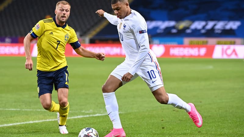 Mbappé lors de Suède-France