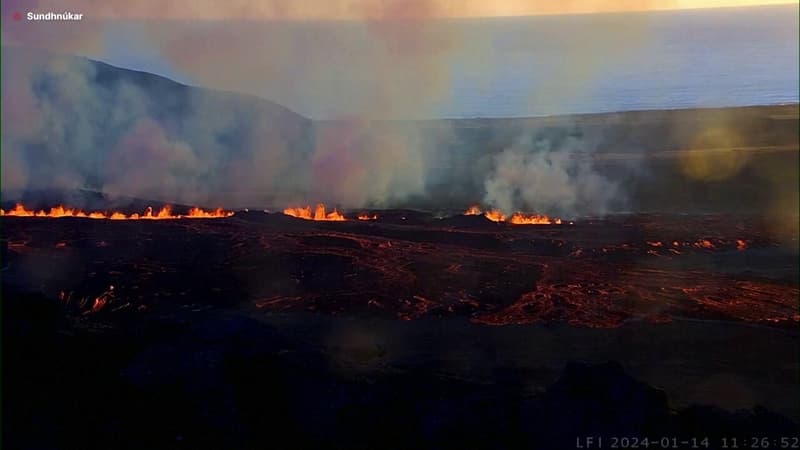 Suivez en direct l'éruption d'un volcan dans le sud-ouest de l'Islande