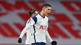 Erik Lamela après son coup du foulard contre Arsenal le 14 mars 2021