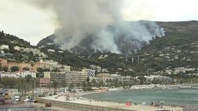Impressionnant incendie sur les hauteurs de Menton