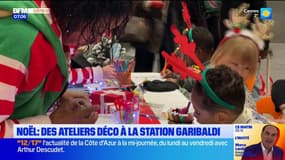 Noël: des ateliers décorations sont proposés aux enfants à la station Garibaldi