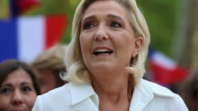 Marine Le Pen à Beaucaire, dans le Gard, le 16 septembre 2023