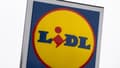Le logo d'un magasin Lidl à Nantes le 31 mars 2022.