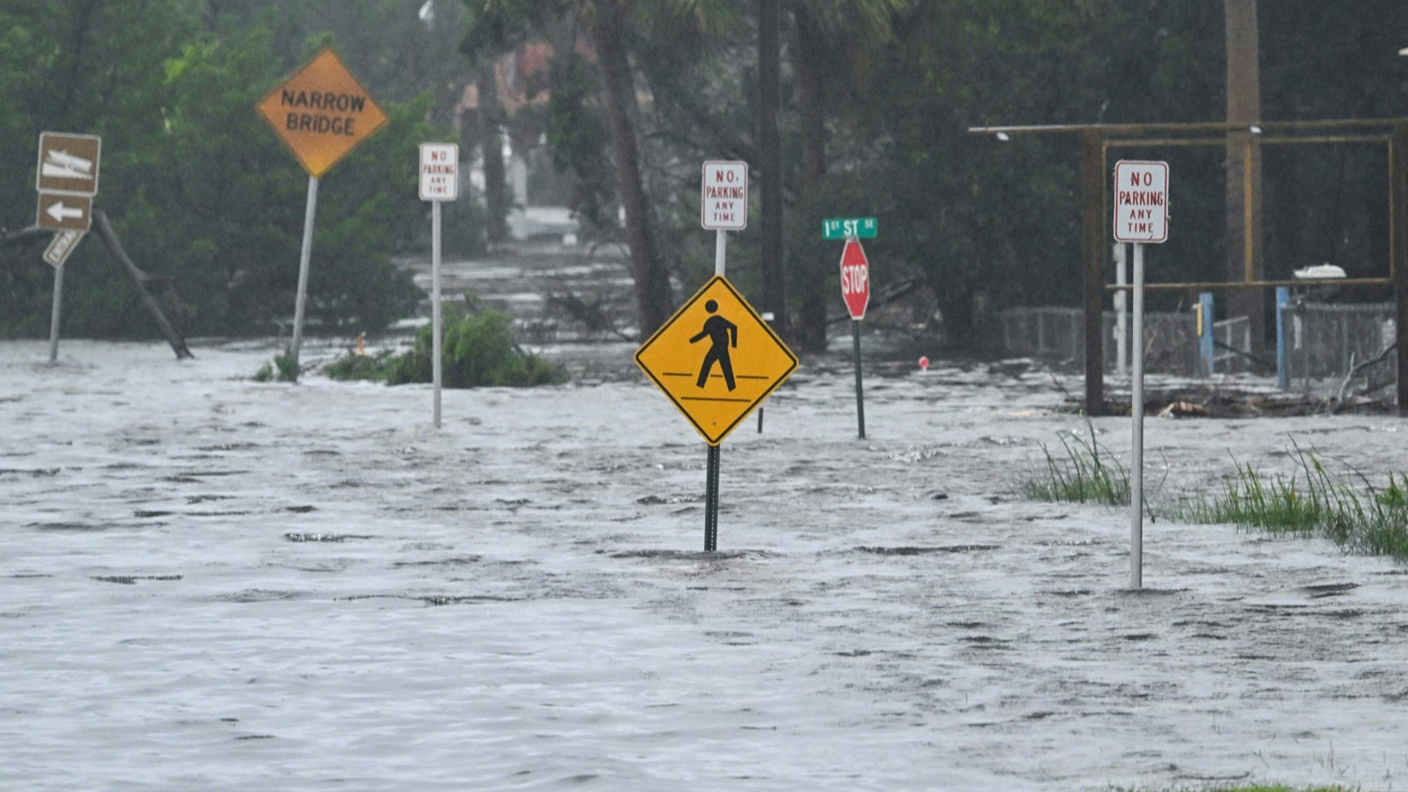 Hurricane Idalia has downgraded to a “tropical storm” and strong winds continue