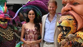 Harry et Meghan en visite à Bogota en Colombie, le 15 août 2024.