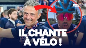 PSG : Luis Enrique chante et remercie les supporters... en pleine sortie à vélo !