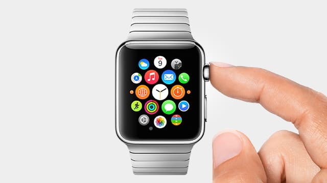 Photo publiée par Apple lors de la présentation de l'Apple Watch à Cupertino, ce mardi.