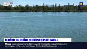 Le débit du Rhône de plus en plus faible