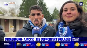 Ligue 1: les supporters de Strasbourg soulagés après la victoire contre Ajaccio