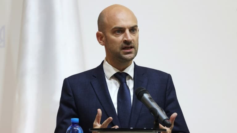 Jean-Noël Barrot à Kiev, en Ukraine, le 19 octobre 2024