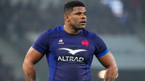 Jonathan Danty lors du match France-Italie pendant le Tournoi des VI Nations, le 25 février 2024