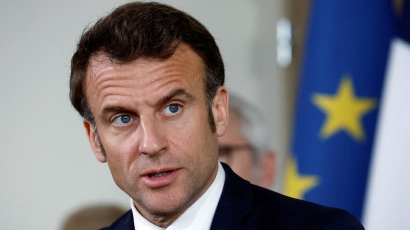 Emmanuel Macron à Vendôme, dans le Loir-et-Cher, le 25 avril 2023. 