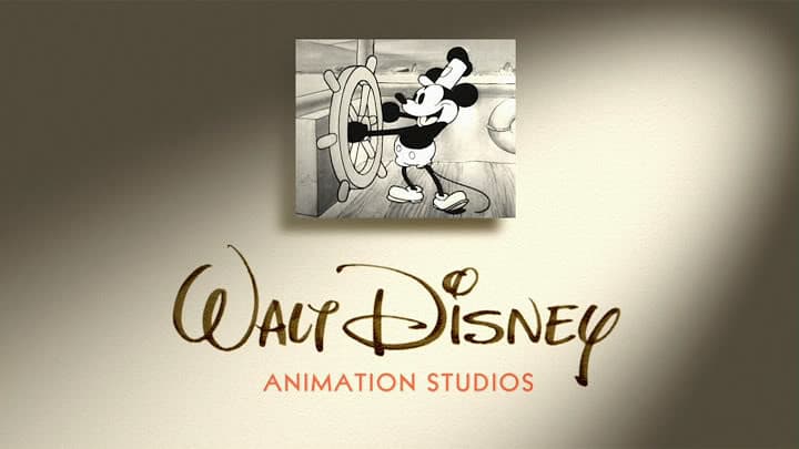 Le logo des films d'animation Disney avec l'extrait de "Steamboat Willie" Le logo des films d'animation Disney avec l'extrait de "Steamboat Willie"
