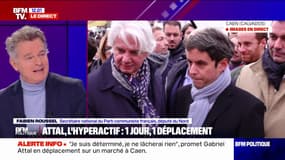 "Il va finir par donner le tournis aux Français": Fabien Roussel réagit aux déplacements de Gabriel Attal 