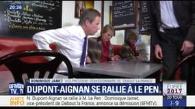 Nicolas Dupont-Aignan se rallie à Le Pen: "Je doute fortement que les électeurs qui ont préféré Debout la France iront le suivre", Dominique Jamet