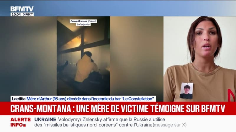 Crans-Montana: "J'apprends à survivre avec l'amputation d'un demi-cœur", déclare Laetitia, mère d'Arthur, décédé dans l'incendie