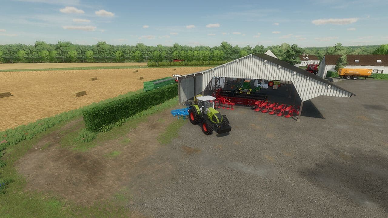 Le hangar et l'équipement agricole de la ferme Prodealcenter dans Farming Simulator 22 Le hangar et l'équipement agricole de la ferme Prodealcenter dans Farming Simulator 22