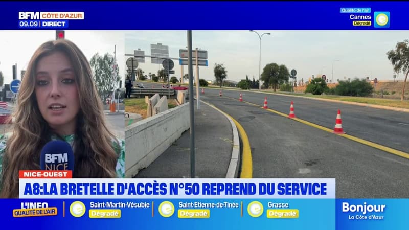 A8 : la bretelle d'accès n°50 reprend du service