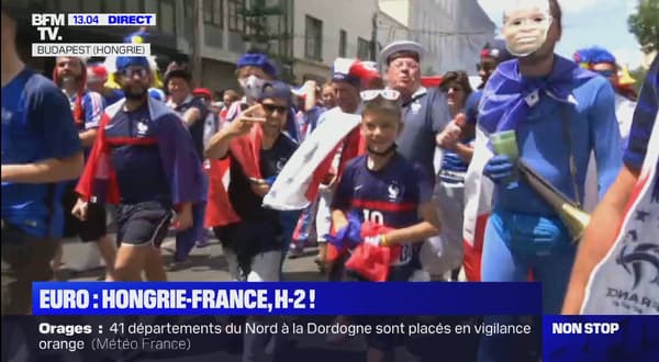Les supporters français à Budapest