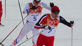 Jason Lamy Chappuis derrière Magnus Hovdal Moan