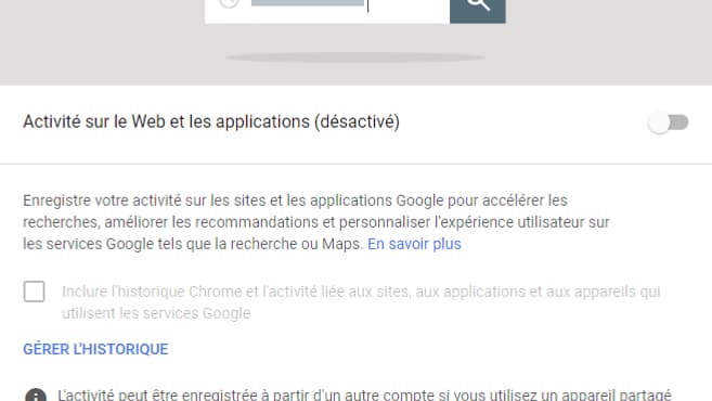 Activités sur le Web et les applications.