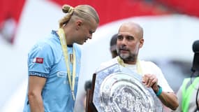 Erling Haaland et Pep Guardiola