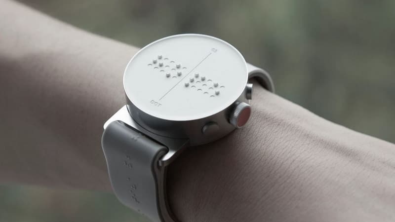 Dot, la smartwatch pour aveugles qui affiche des informations en braille.