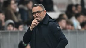 L'entraîneur de Nice Franck Haise face aux Rangers le 28 novembre 2024