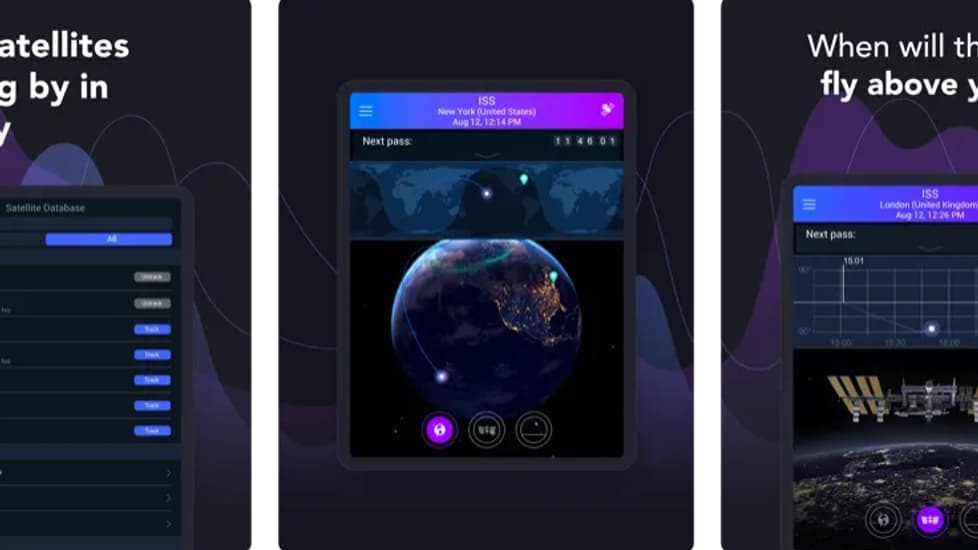 L'application permet de localiser et d'identifier les satellites 