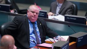 Rob Ford, le maire de Toronto lors d'un conseil municipal le 15 novembre 2013, est un habitué des frasques.