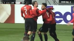 Jablonec-Rennes : l'ouverture du score de Clément Grenier !