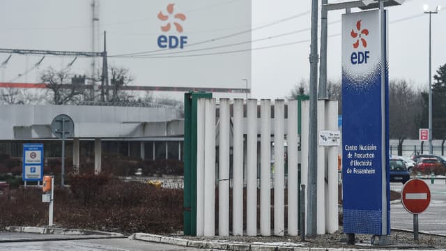 L'entrée de la centrale nucléaire de Fessenheim (Bas-Rhin).