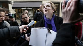 Nathalie Kosciusko-Morizet apporte ses parrainages au siège de la fédération UMP de Paris, le 9 avril 2013.