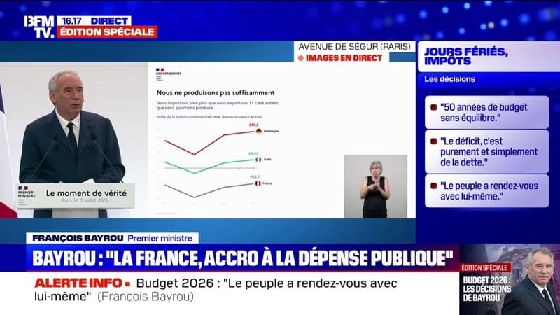 Budget 2026: François Bayrou ambitionne 