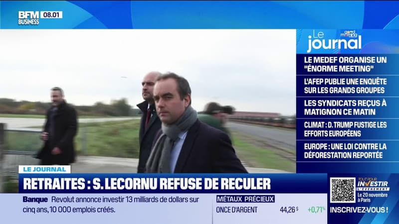 Retraites : Sébastien Lecornu refuse de reculer