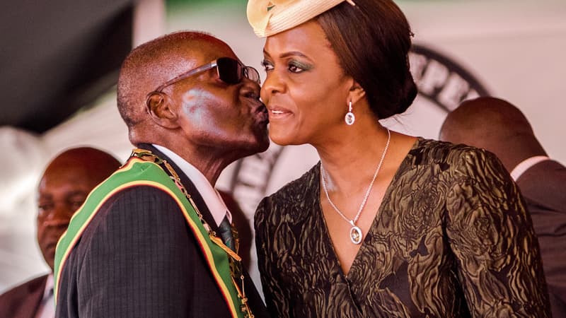 Grace Mugabe et son mari, le président du Zimbabwe, Robert Mugabe.