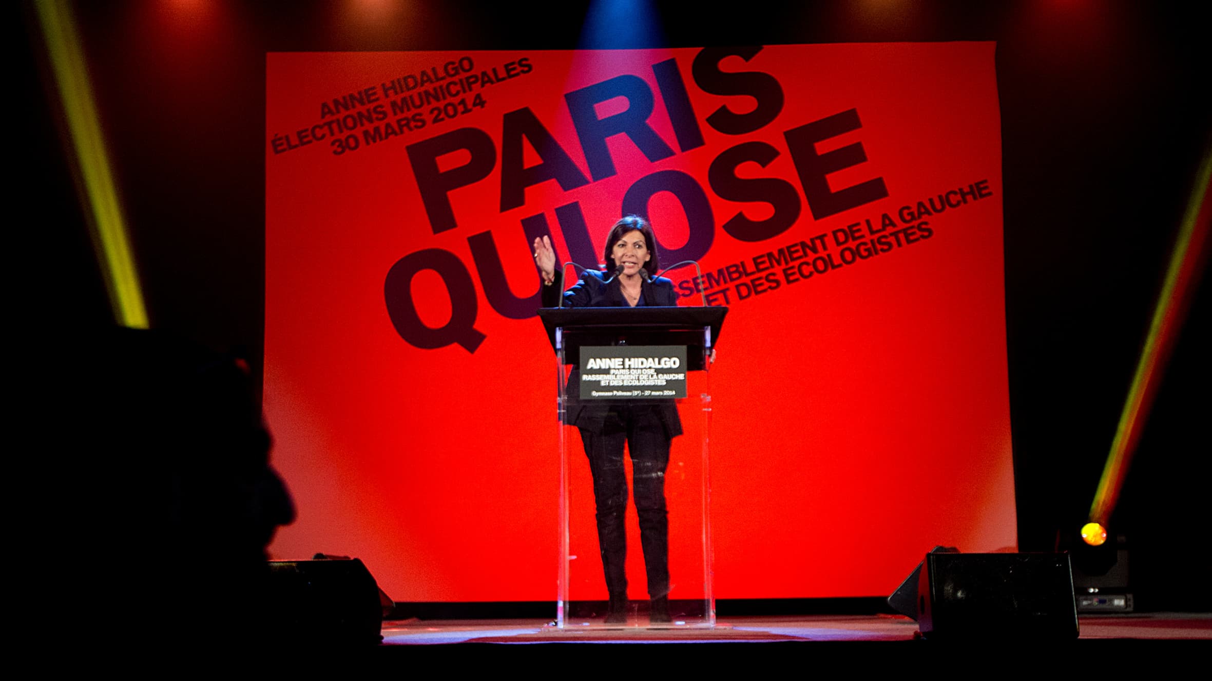 Anne Hidalgo lors de son dernier meeting, le 27 mars. Anne Hidalgo lors de son dernier meeting, le 27 mars.