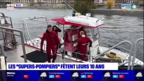 Paris: les "Super pompiers" de Paris fêtent leurs 10 ans