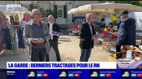 La Garde: derniers tractages pour le Rassemblement national à l'approche du second tour