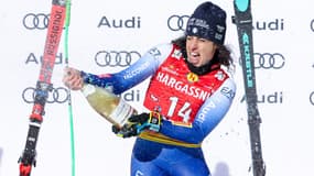 Federica Brignone, à  Sankt Anton, en Autriche, le 11 janvier 2025, après sa victoire sur la descente 