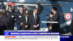 Emmanuel Macron est arrivé à Marseille pour une visite surprise