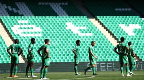 Les joueurs de Saint-Etienne lors de la défaite face au Havre (6-0) le 20 août 2022