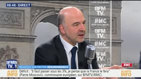 Pierre Moscovici face à Jean-Jacques Bourdin en direct