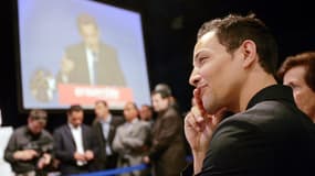 Steevy Boulay assiste à un meeting de Nicolas Sarkozy à Rouen, le 24 avril 2007.