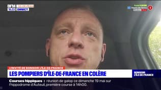 Les pompiers manifestent à Paris pour obtenir une prime à l'occasion des JO