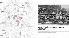 Une carte interactive permet de se balader dans le Paris de la Libération.