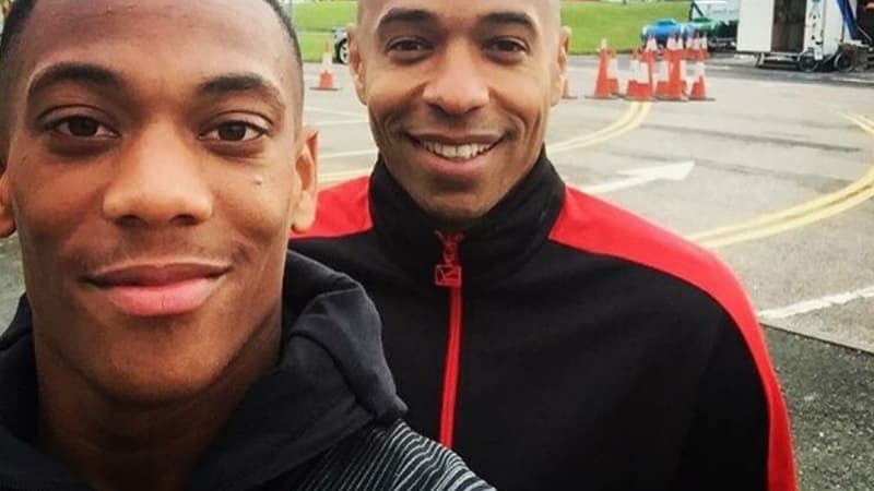 Anthony Martial et Thierry Henry
