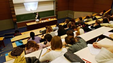 Dans un amphithéâtre universitaire à Caen (photo d'illustration)