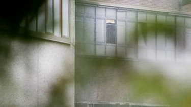 Les dégâts matériels sont importants à l'institut de criminologie de Bruxelles, comme le montre la photo.
